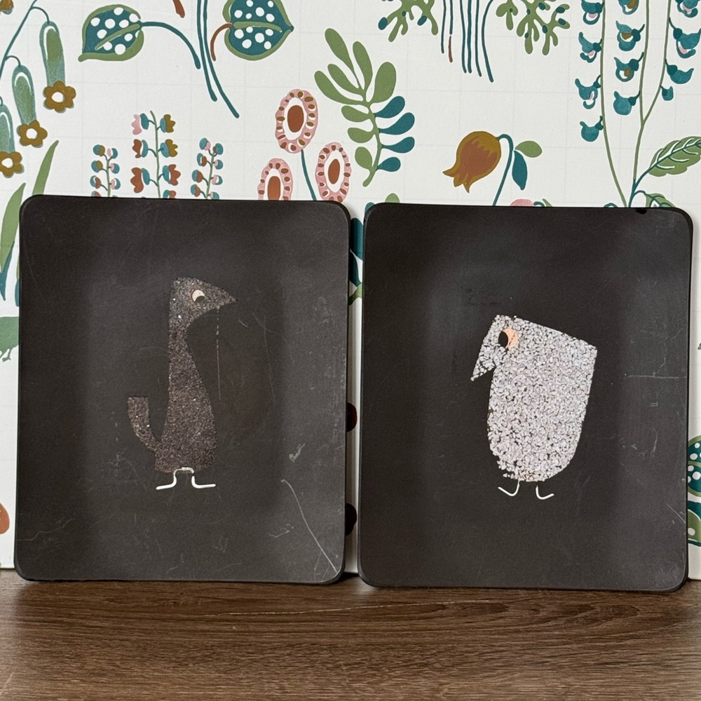 ❌SOLD❌PAIR COUROC of MONTEREY Mod Bird Trays VTG California Mid-Century MCM Rare